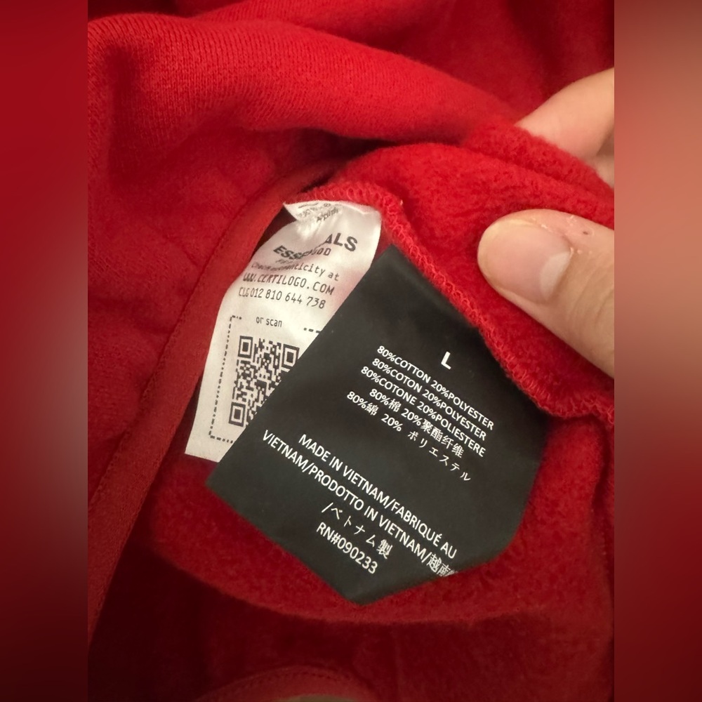 Fear of God Red and Gray Crewneck Sweater - Picture 5 of 8